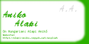 aniko alapi business card